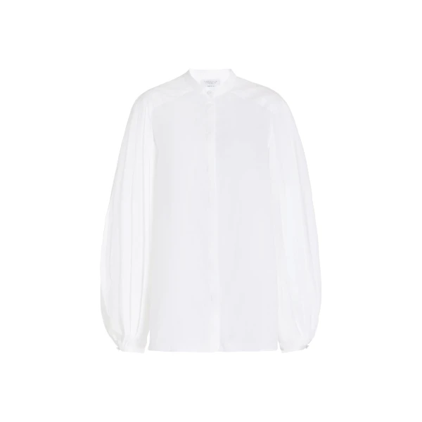 Gabriela Hearst Laetitia Blouse in White Aloe Linen, view 6