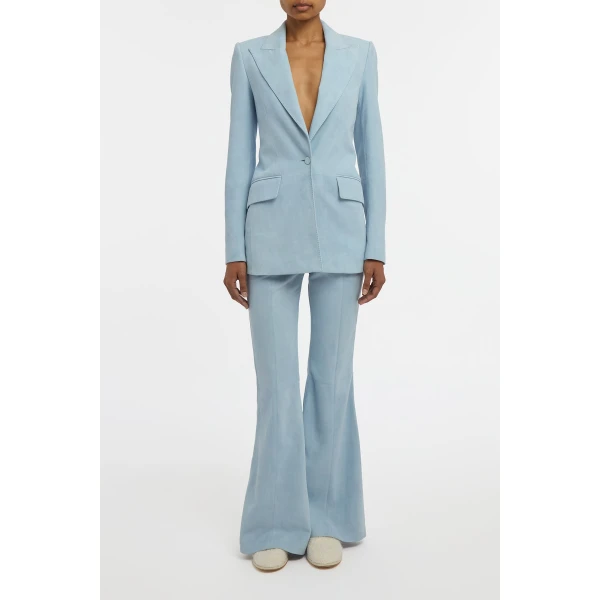 Leiva Blazer in Light Blue Suede