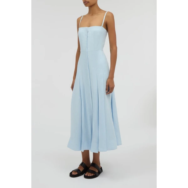 Magritte Dress in Light Blue Aloe Linen