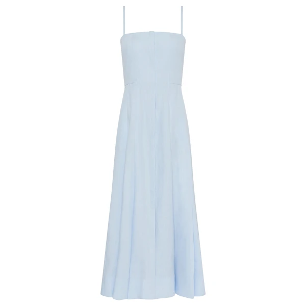 Gabriela Hearst Magritte Dress in Light Blue Aloe Linen, view 6