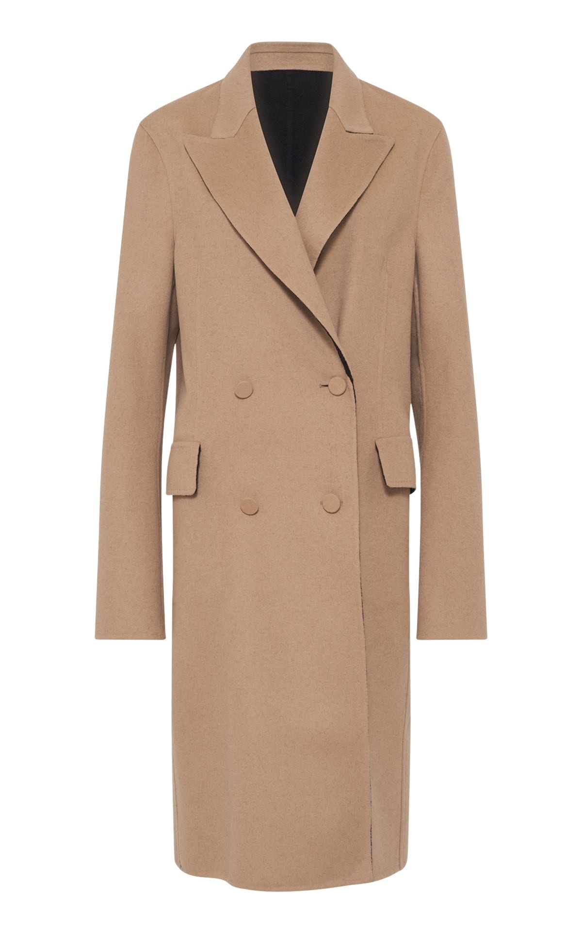 Gabriela Hearst Mcaffrey Coat in Camel & Black Double-face Cashmere