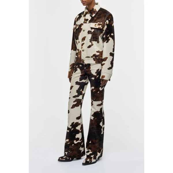 Miran Jacket in Ivory Cognac Multi Pony Hair
