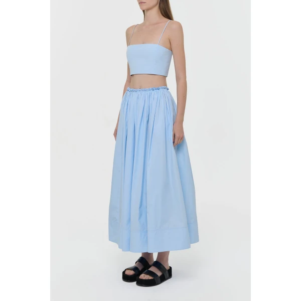 Nadir Top in Light Blue Sea Island Cotton