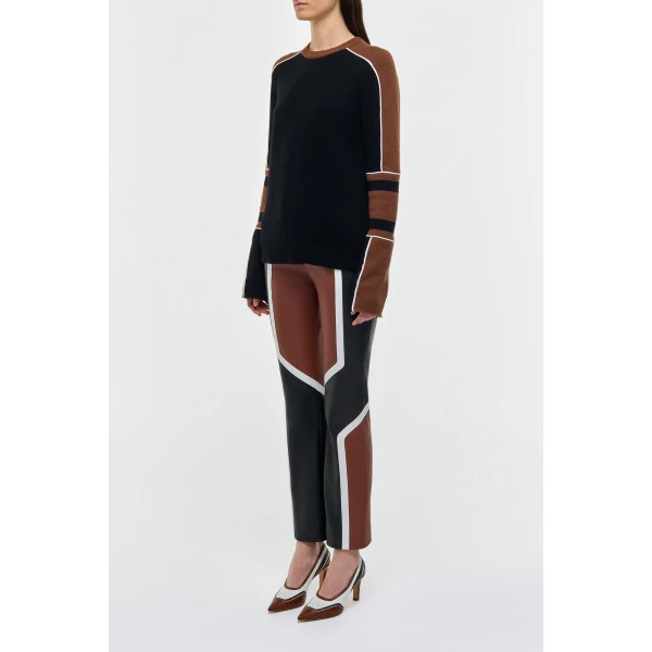 Black/Cognac pant