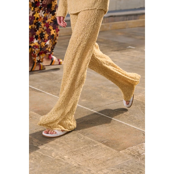 Gabriela Hearst Oriel Knit Pant in Hay Silk Cashmere Linen, view 3