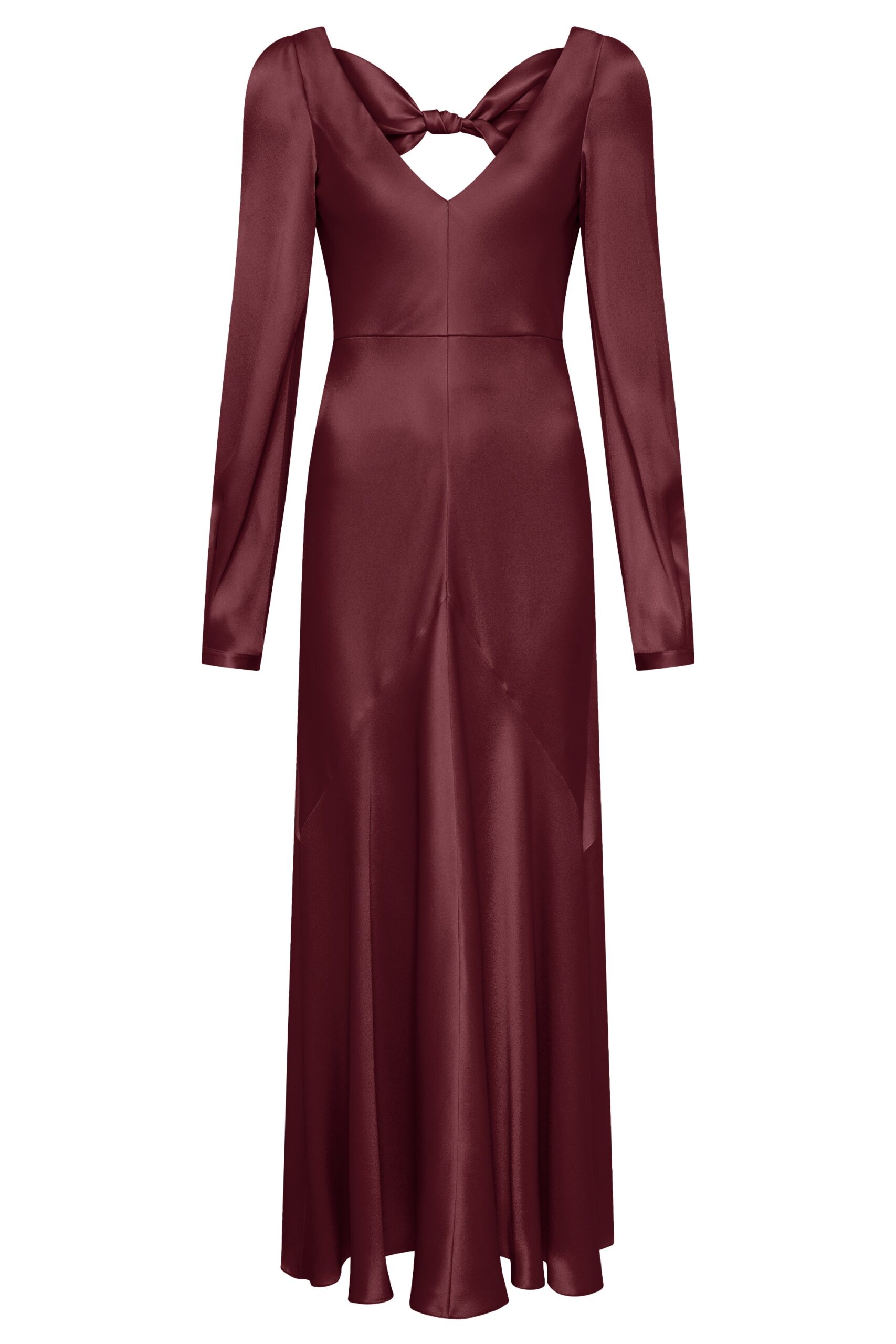 Gabriela Hearst Peyton Maxi Dress In Bordeaux Silk Satin Gabriela Hearst