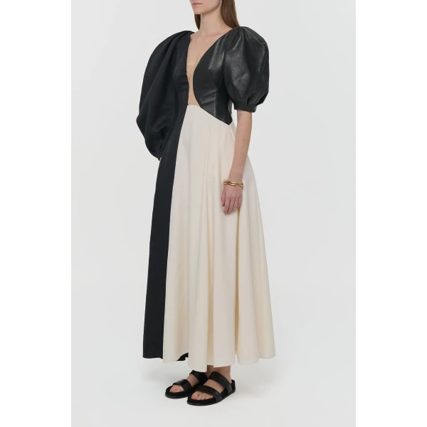 Ivory/Black dress
