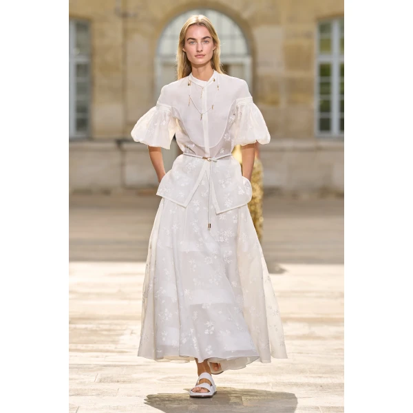 Gabriela Hearst Sofia Mia’s Flowers Blouse in Ivory Embroidered Silk Organza, view 2