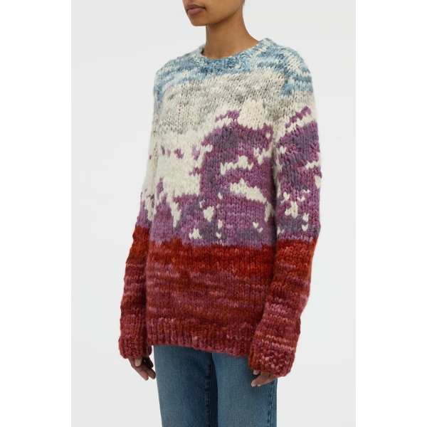 Sylphora Knit Crewneck Sweater in Mountain Welfat Cashmere