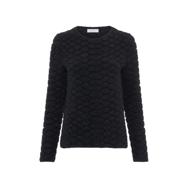 Tansey Knit Sweater in Black Cashmere