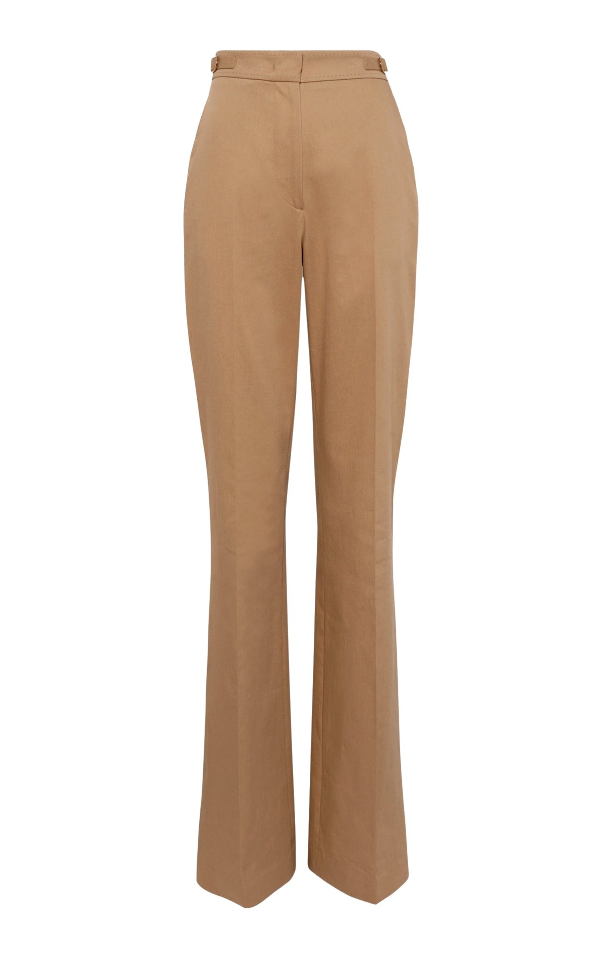 Gabriela Hearst Vesta Flare Pant in Camel Light Sea Island Cotton Twill