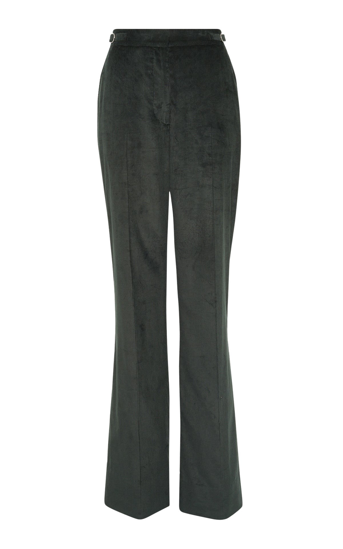 Gabriela Hearst Vesta Flare Pant in English Green Sea Island Cotton Corduroy