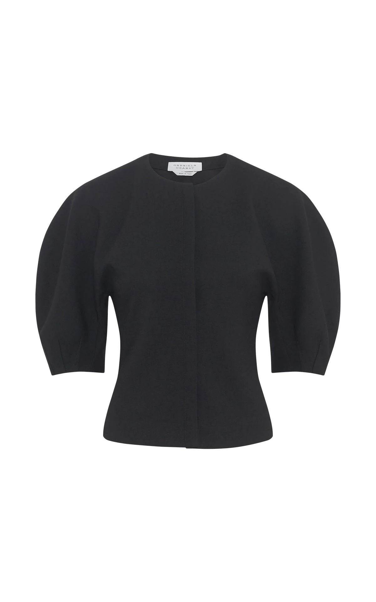 Gabriela Hearst Waverly Top in Black Recycled Wool Gabriela Hearst