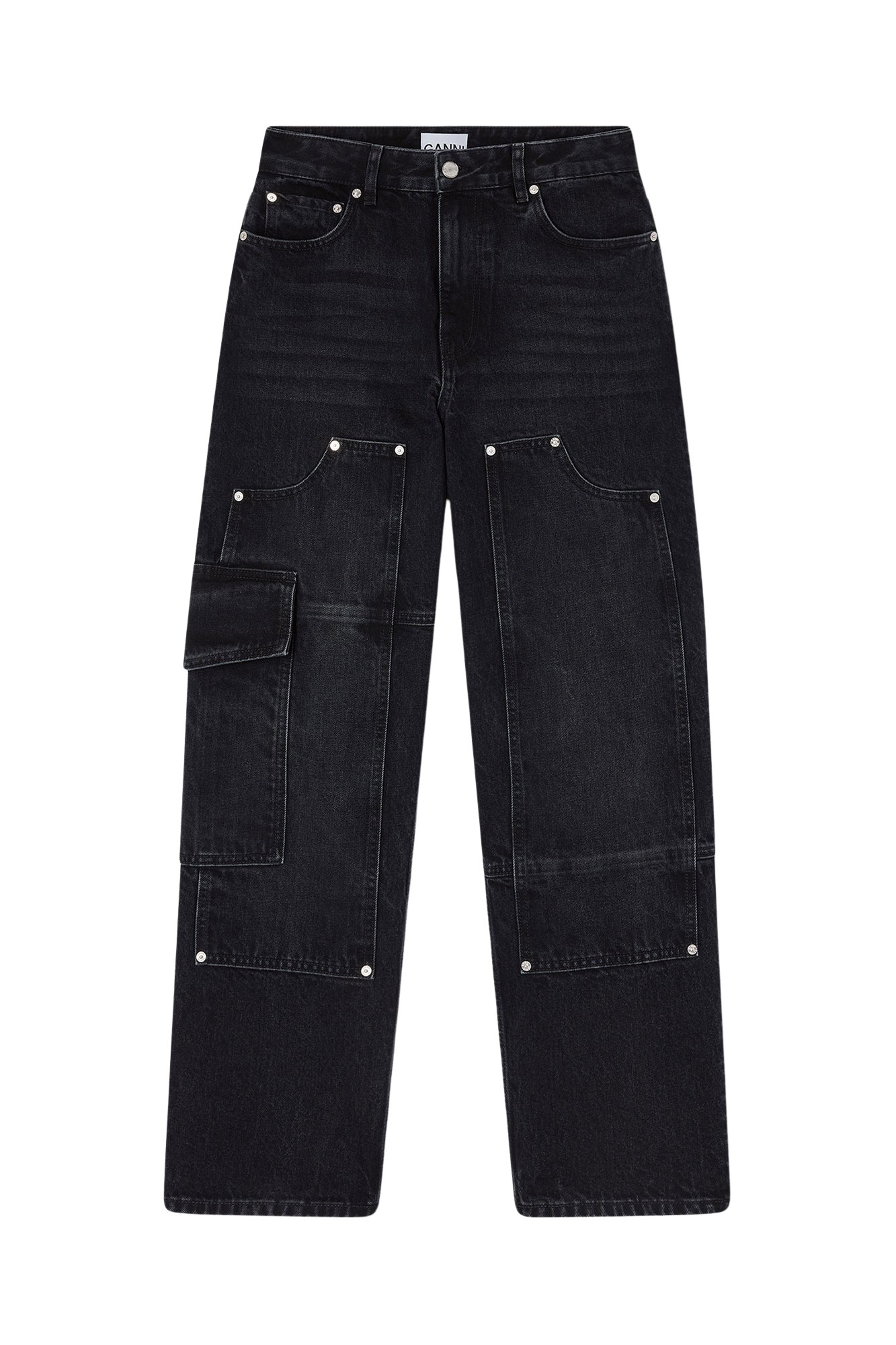 Ganni Audri Jeans in Black Rigid Denim