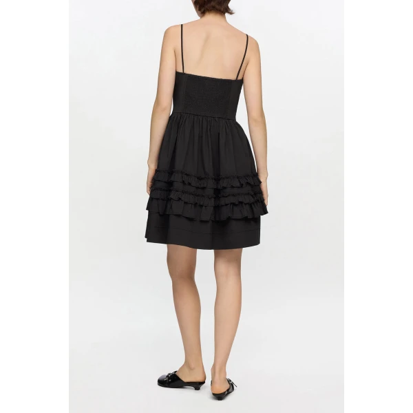 Black Mini Frill Dress