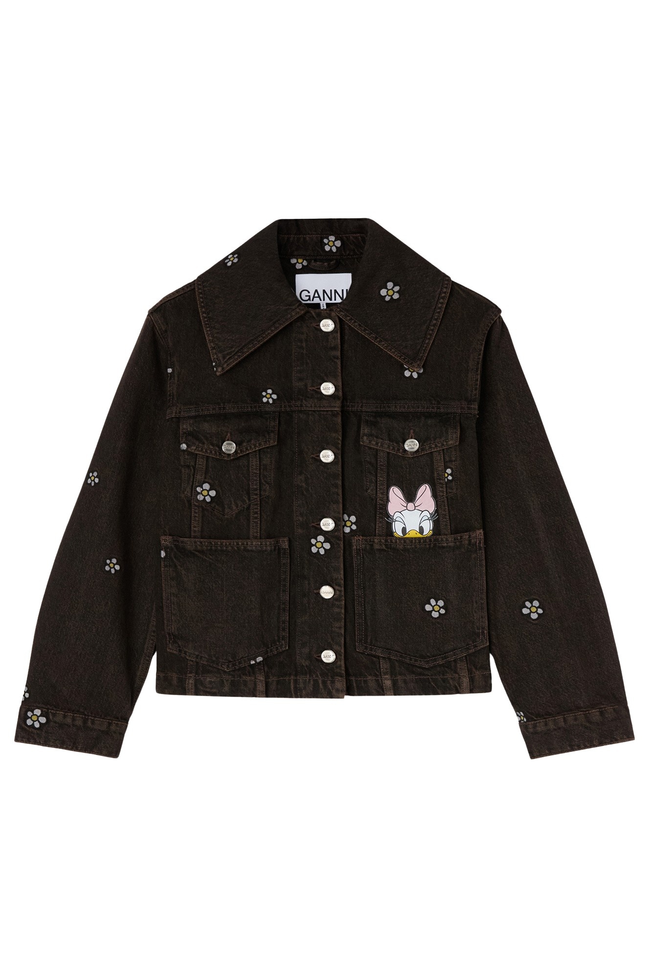 Ganni Daisy Duck Denim Short Jacket