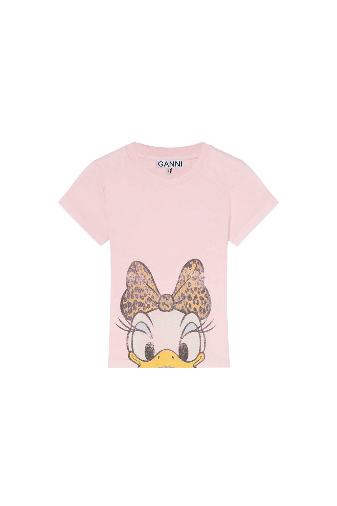 Ganni Daisy Duck Pink Baby Fit T-shirt Top