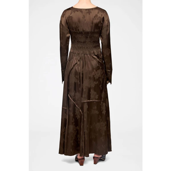 Dress in Brown Satin