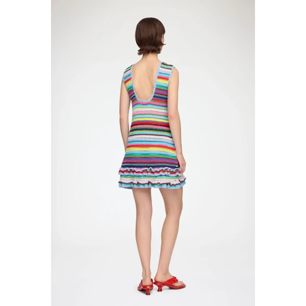 Dress in Striped Crochet