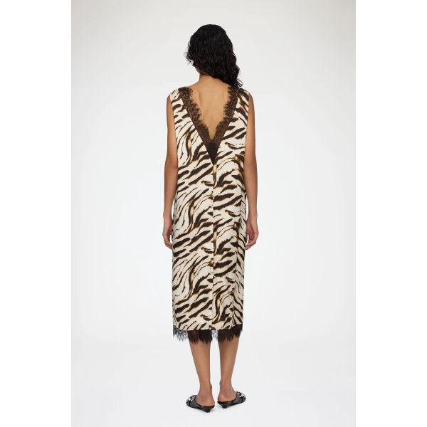 Dress in Zebra Satin
