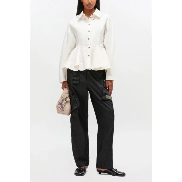 Ivory Peplum Shirt