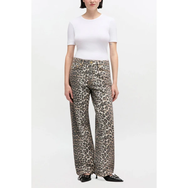 Izey Jeans in Leopard Print