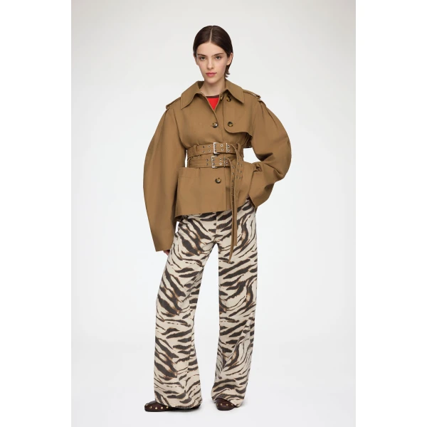 Jacket in Beige Canvas
