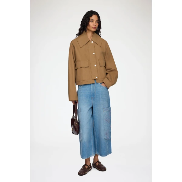 Jacket in Brown Canvas