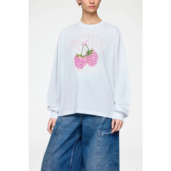 Long-sleeve T-shirt with Raspberries
