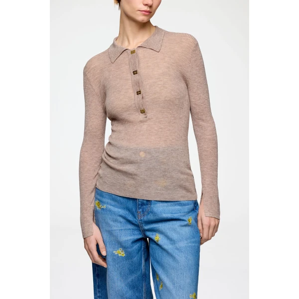Polo Shirt in Sheer Wool