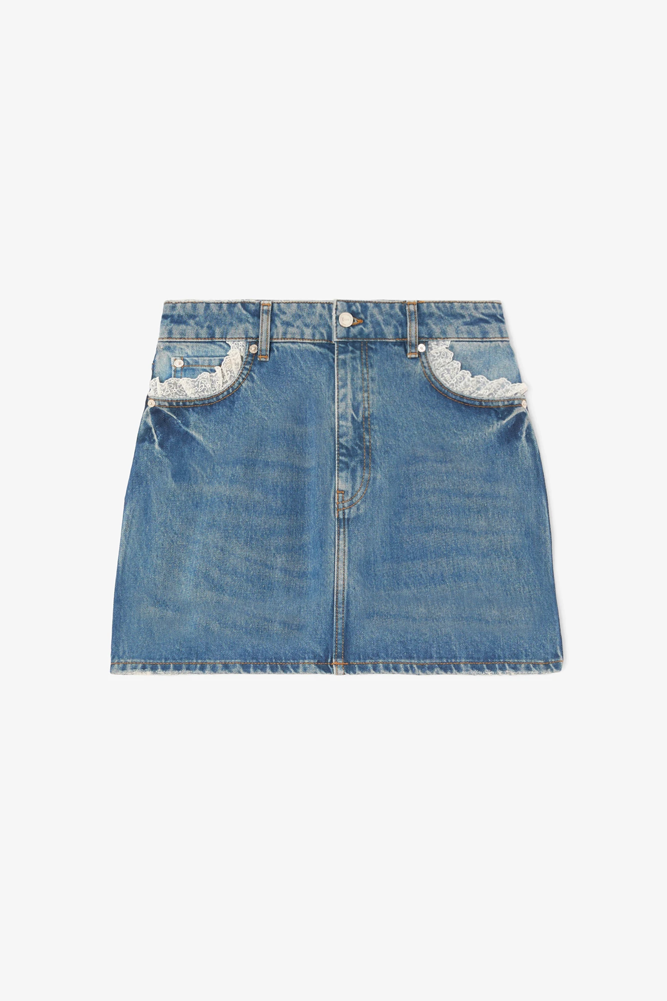 GanniSkirt in Rigid Denim Ganni
