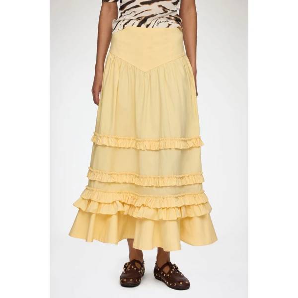 Skirt in Yellow Cotton
