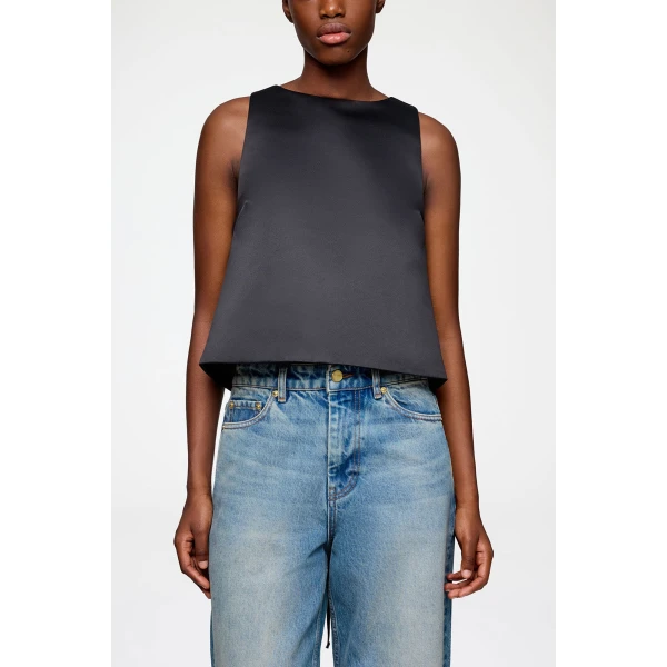 Top in Black Satin