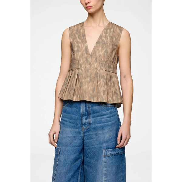 Top in Printed Cotton
