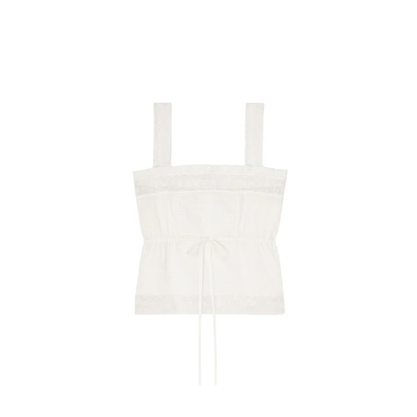 Top in White Cotton