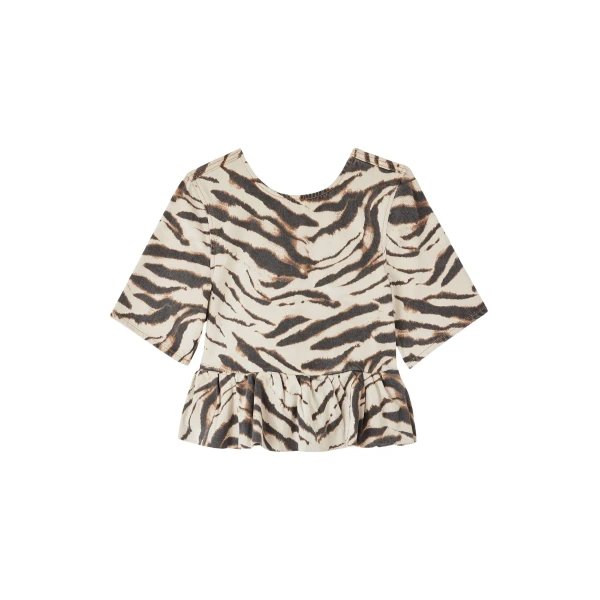 Top in Zebra Denim