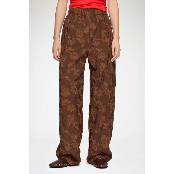 Trousers in Brown Fil Coupe