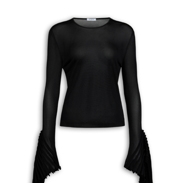 Alaïa Godet Sleeve Top - ALAÏA Tops - Laser Cut Luxury - Shop at Coveti