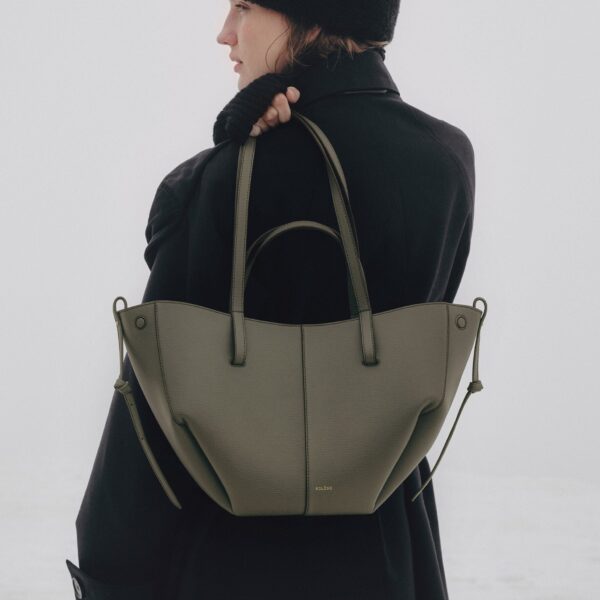 Polène Cyme Mini in Smoky Green Cyme Mini in Smoky Green - Mini Bags - Parisian Luxury Leather Bag at Coveti