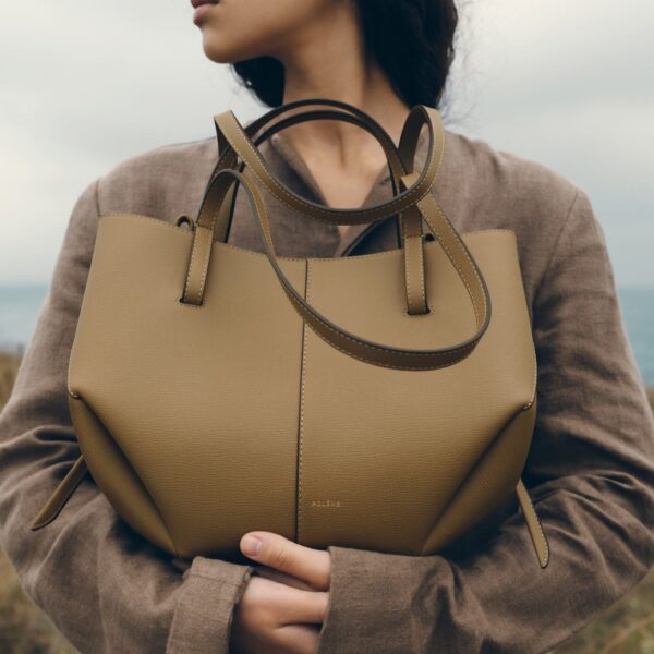 Polène Cyme Mini in Smoky Olive Cyme Mini in Smoky Olive - Mini Bags - Parisian Luxury Leather Bag at Coveti