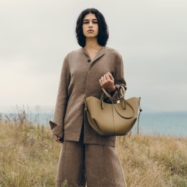Polène Cyme Mini in Smoky Olive Cyme Mini in Smoky Olive - Mini Bags - Parisian Luxury Leather Bag at Coveti