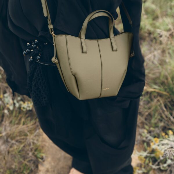 Polène Cyme Tote Nano in Linden Cyme Tote Nano in Linden - Mini Bags - Parisian Luxury Leather Bag at Coveti