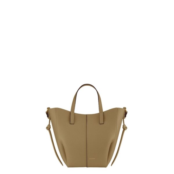 Polène Cyme Tote Nano in Smoky Olive Cyme Tote Nano in Smoky Olive - Mini Bags - Parisian Luxury Leather Bag at Coveti
