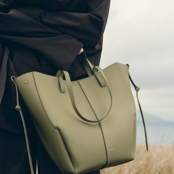 Polène Cyme Tote in Linden Cyme Tote in Linden - Totes & Top-Handle Bags - Parisian Luxury Leather Bag at Coveti