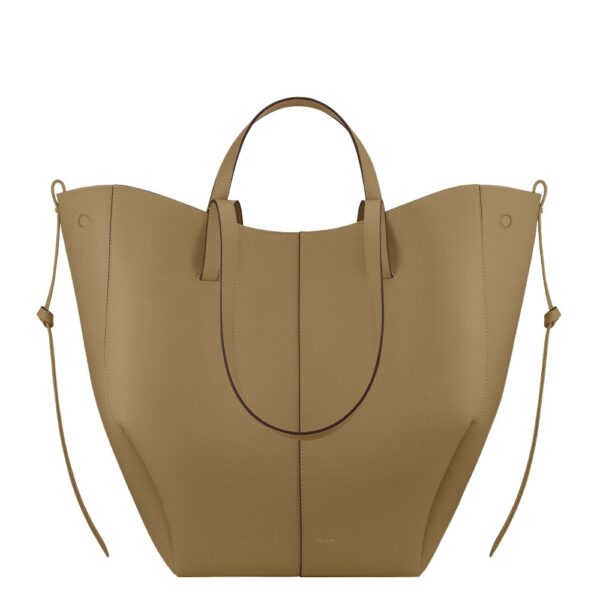 Polène Cyme Tote in Smoky Olive Cyme Tote in Smoky Olive - Totes & Top-Handle Bags - Parisian Luxury Leather Bag at Coveti