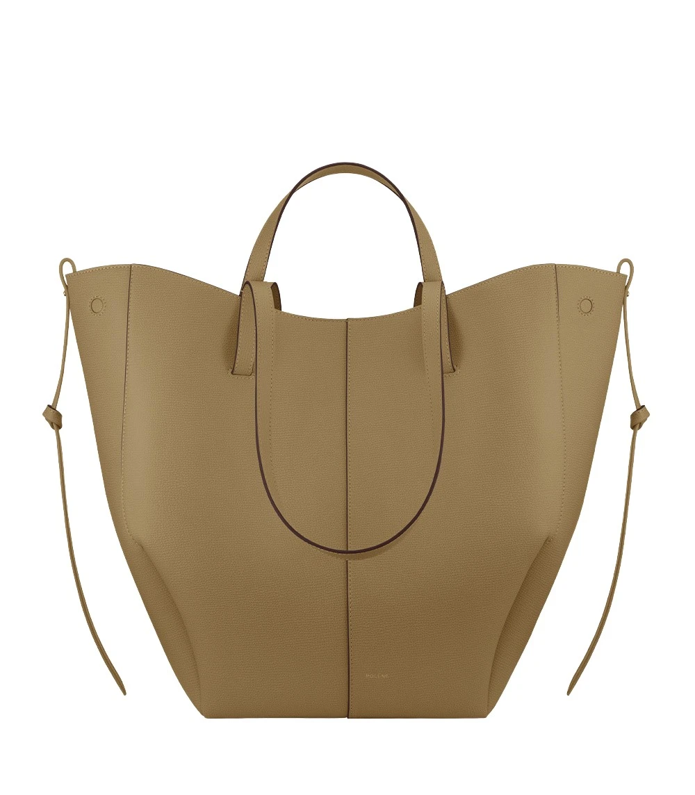 Green-Cyme-Tote-in-Smoky-Olive-collection-coveti51641_nobg Polène Cyme Tote in Smoky Olive Cyme Tote in Smoky Olive - Totes & Top-Handle Bags - Parisian Luxury Leather Bag at Coveti