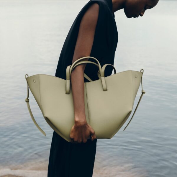 Polène Cyme in Linden Cyme in Linden - Totes & Top-Handle Bags - Parisian Luxury Leather Bag at Coveti