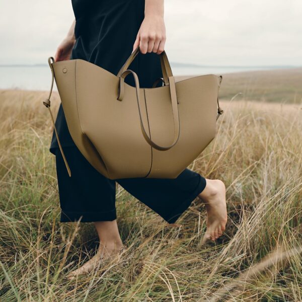 Polène Cyme in Smoky Olive Cyme in Smoky Olive - Totes & Top-Handle Bags - Parisian Luxury Leather Bag at Coveti