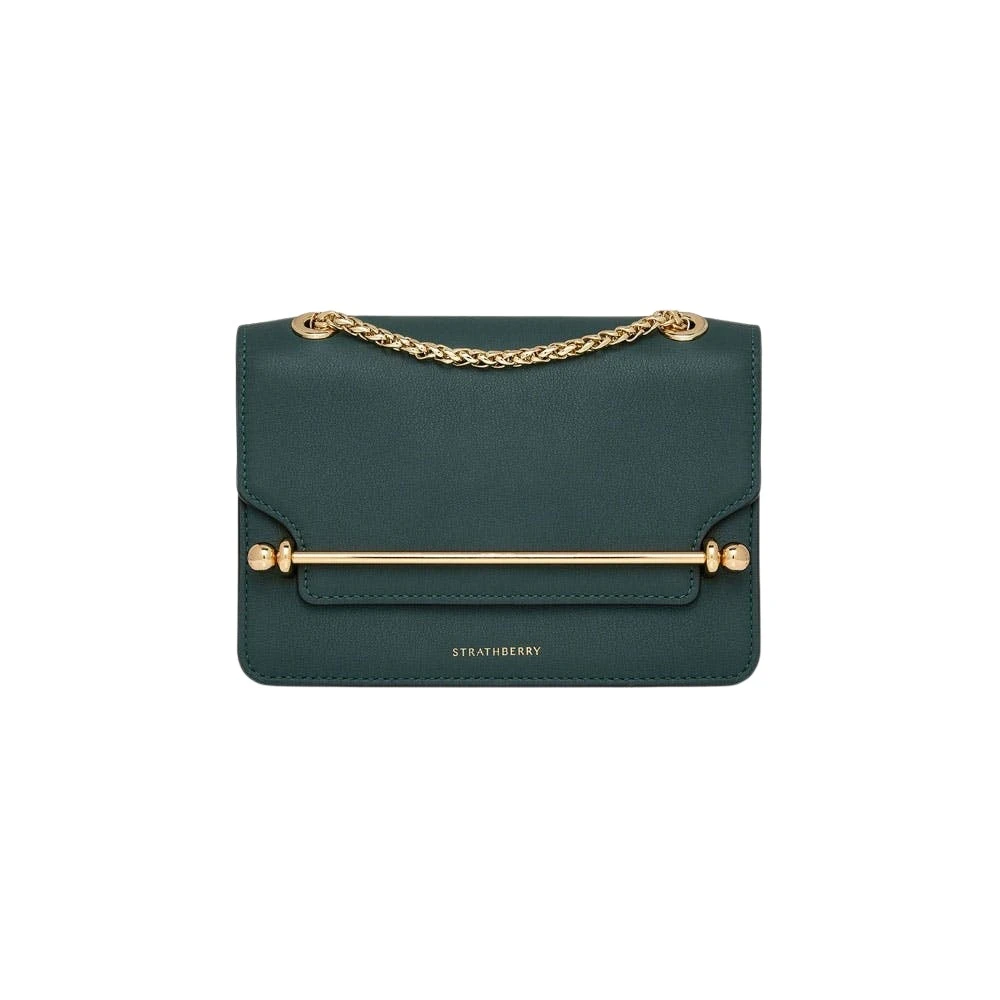 Green-EastWest-Mini-in-Bottle-Green31271_nobg Strathberry East/West Mini bag