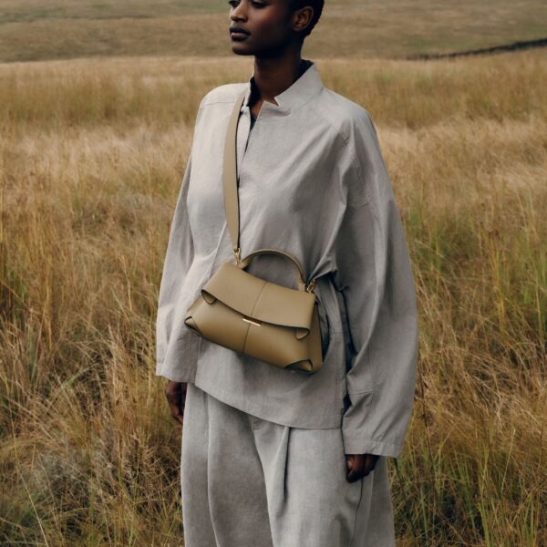 Polène Mokki Mini in Smoky Olive Mokki Mini in Smoky Olive - Mini Bags - Parisian Luxury Leather Bag at Coveti